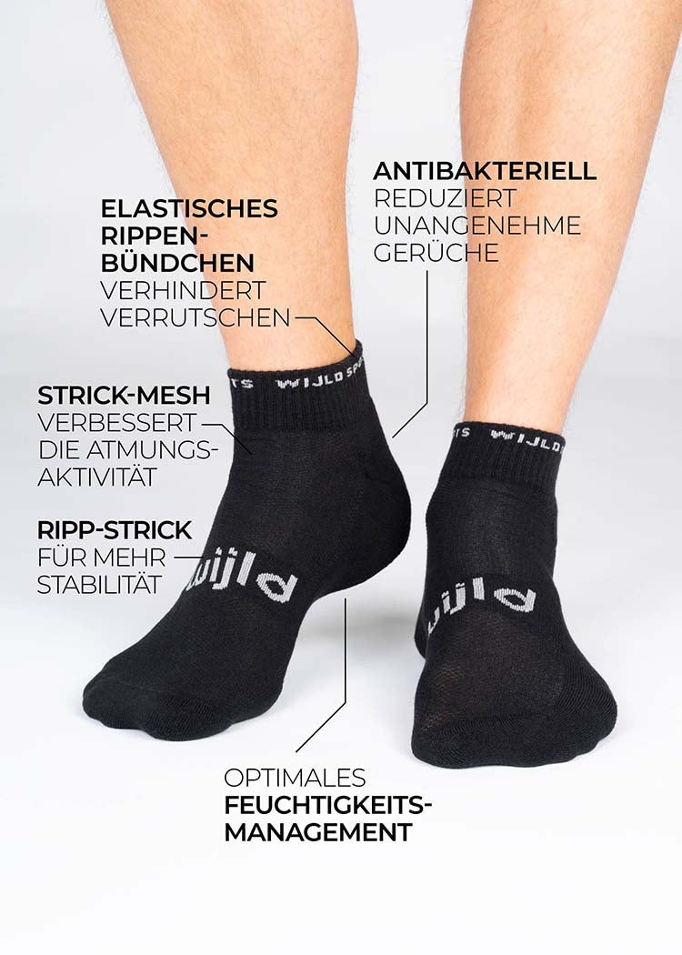 Wijld Woodsocks halbhohe Sportsocken Black 39-42 Socken