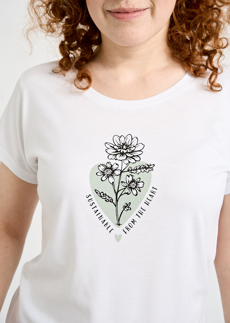 Wijld WoodShirt Sarah Sustainable Heart T-Shirt Bio