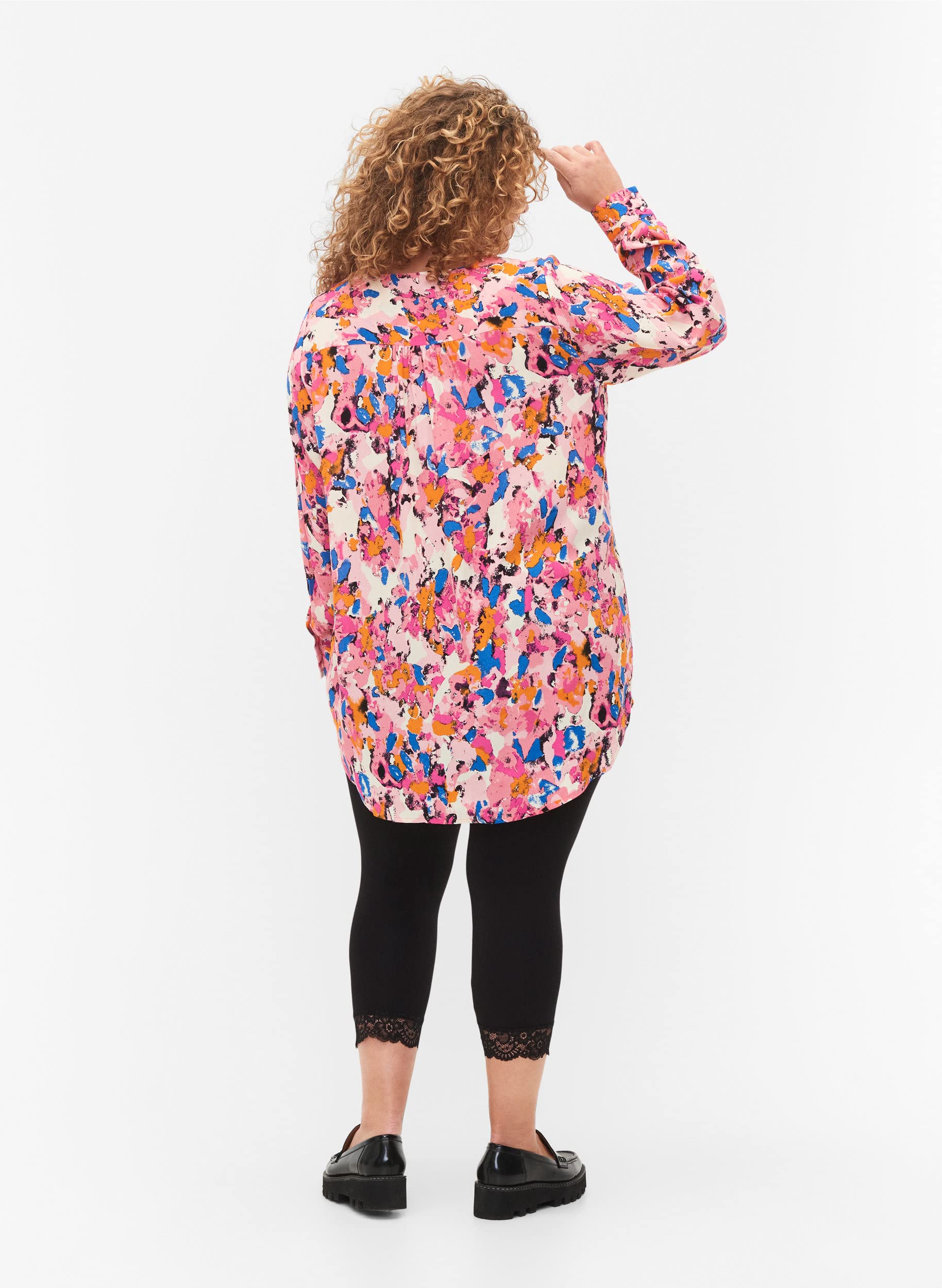 ZIZZI 3/4 Leggings Spitze Viskose Gr 50-52 Große Größen