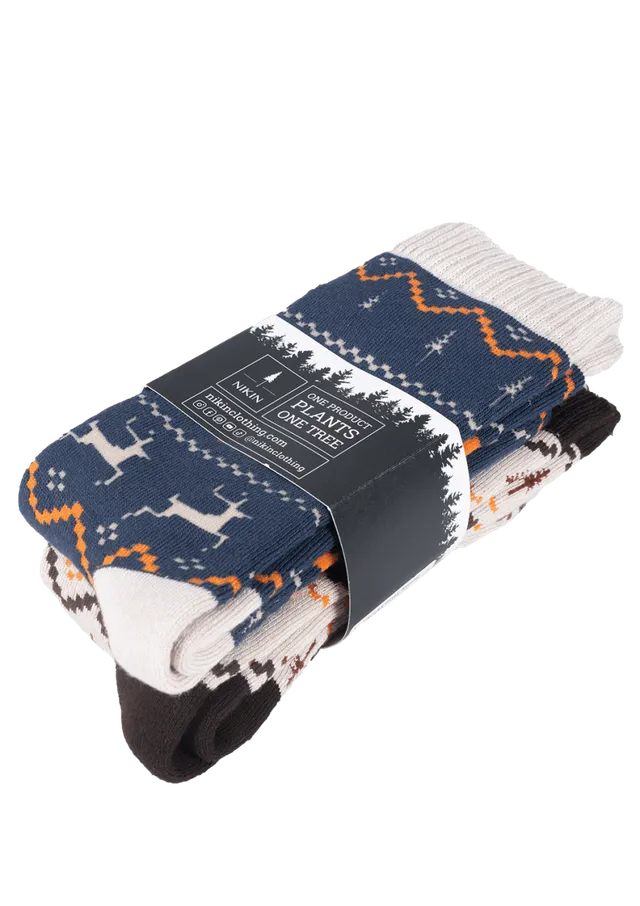 NIKIN TreeSocks Cosy Nordic Socken Multicolor 2er warm