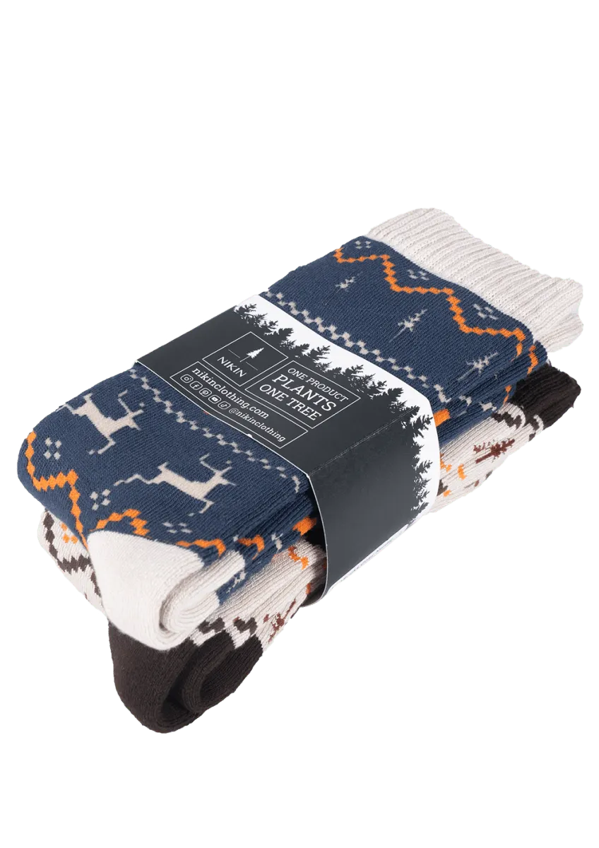 NIKIN TreeSocks Cosy Nordic Socken Multicolor 2er warm