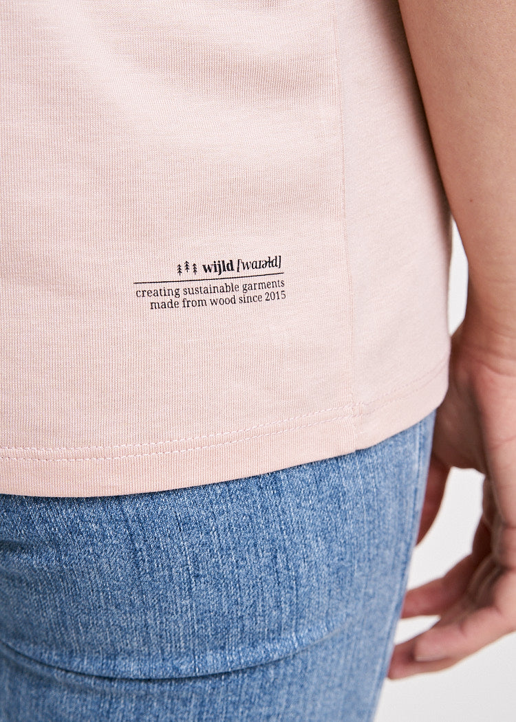 Wijld Elena Walking Bear Damen T-Shirt Slim Smoked Rose