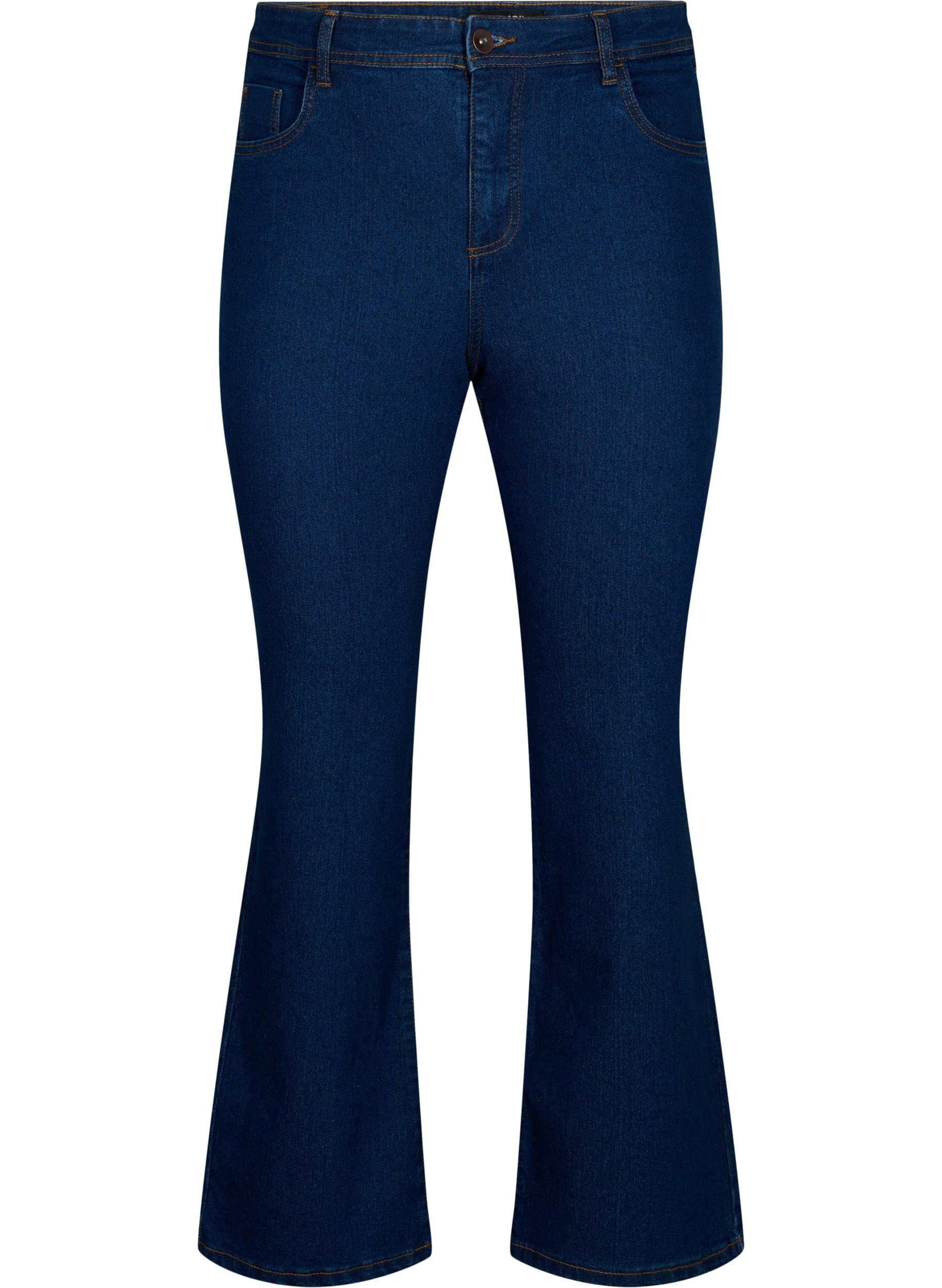 Zizzi Flash Jeans Bootcut Damen 42W/32L Blue Denim