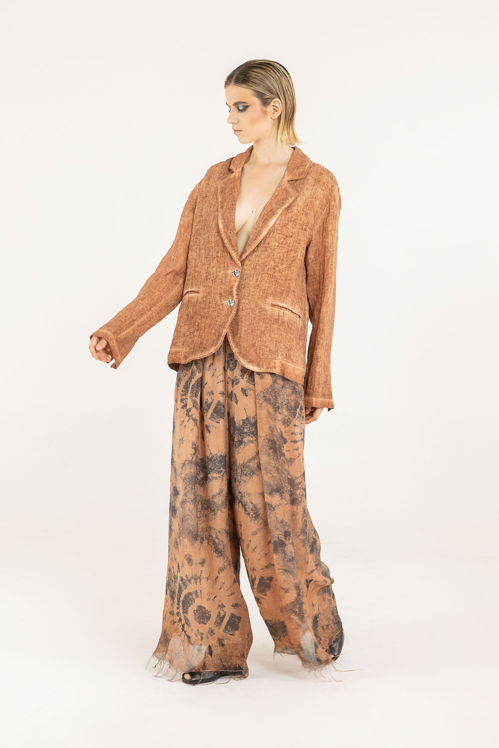 Sanctamuerte Capispalla Blazer Regular Leinen