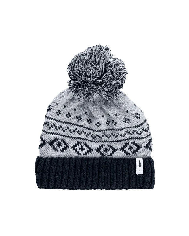 NIKIN Treeanie Norwegian Pom Pom Kindermütze Grau Bommel