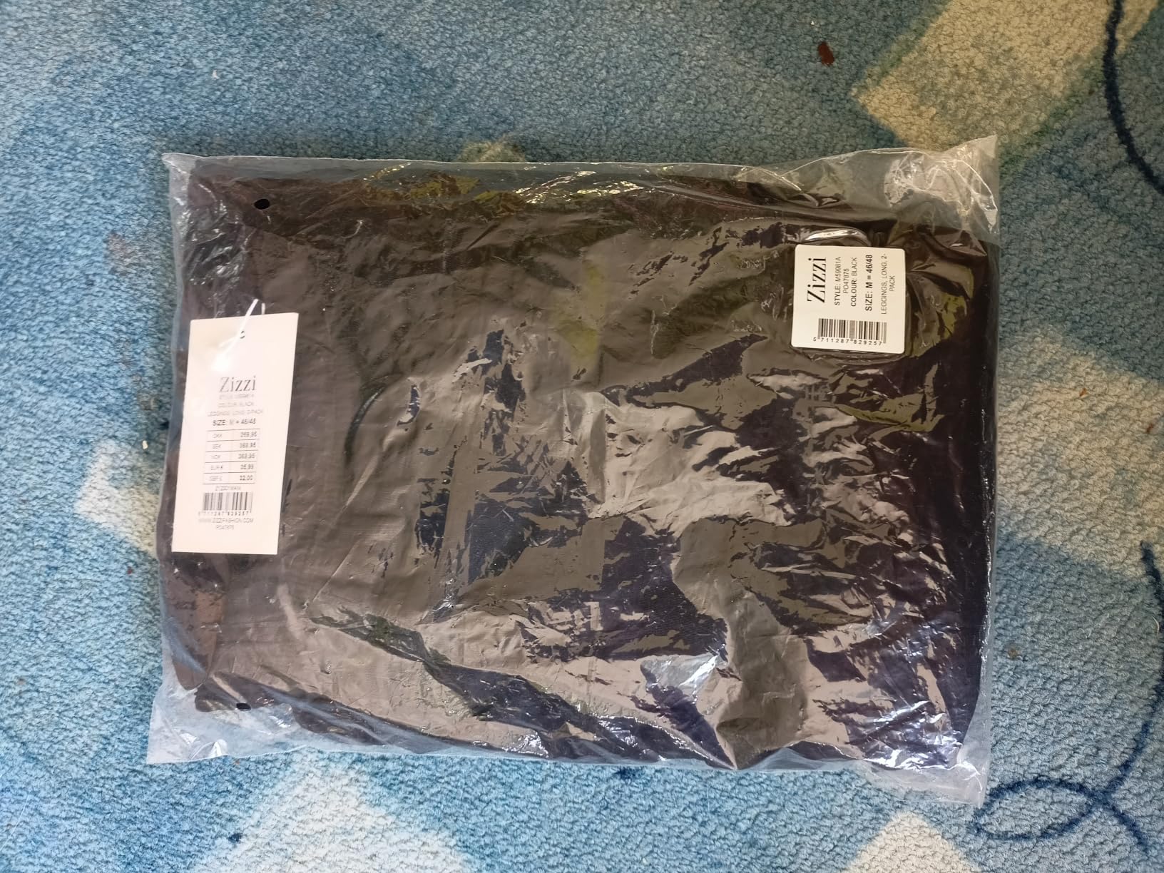 Zizzi Leggings Damen 2 Paar Basic Stretch Schwarz