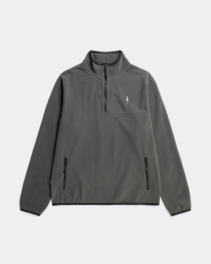 NIKIN TreeFleece Quarter Zip Pullover Ash Green Fleece