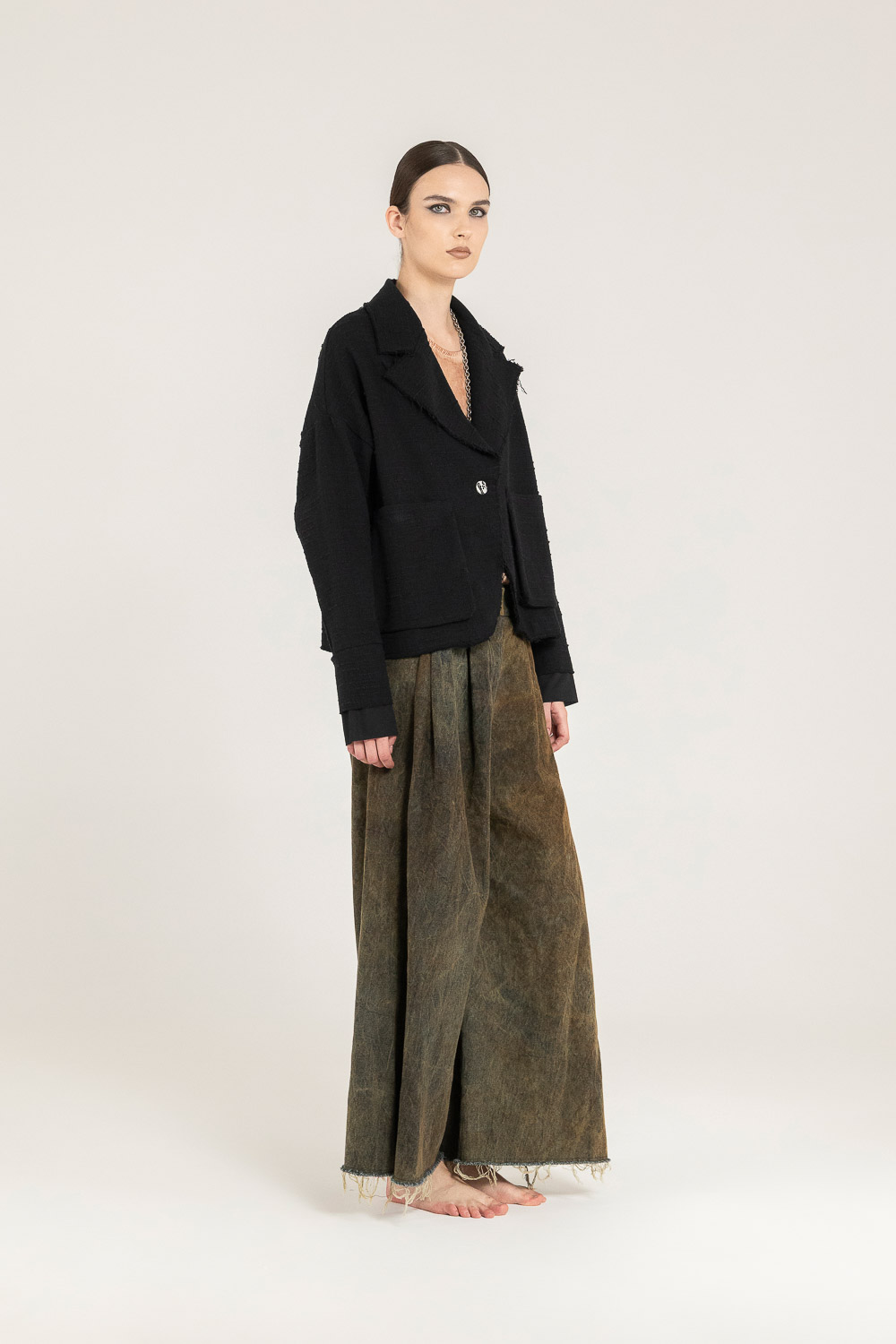 Sanctamuerte Capispalla BLAZER BOXY Blazer Baumwolle