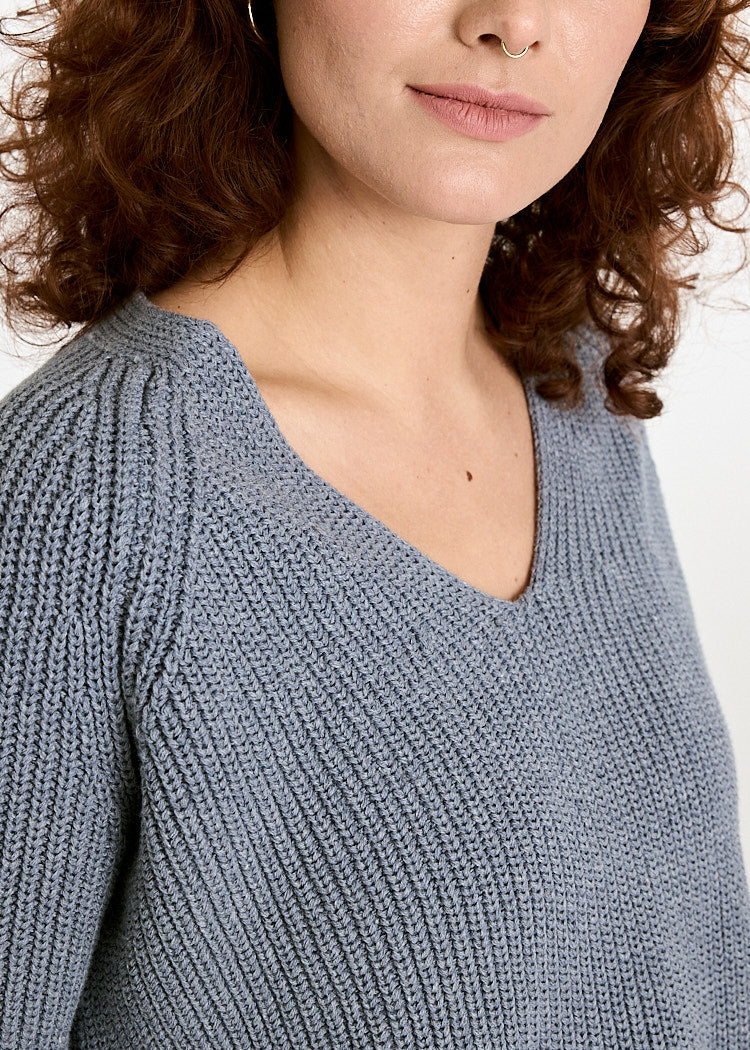 Wijld Mina Strickpullover Damen Ultramar Bio-Baumwolle