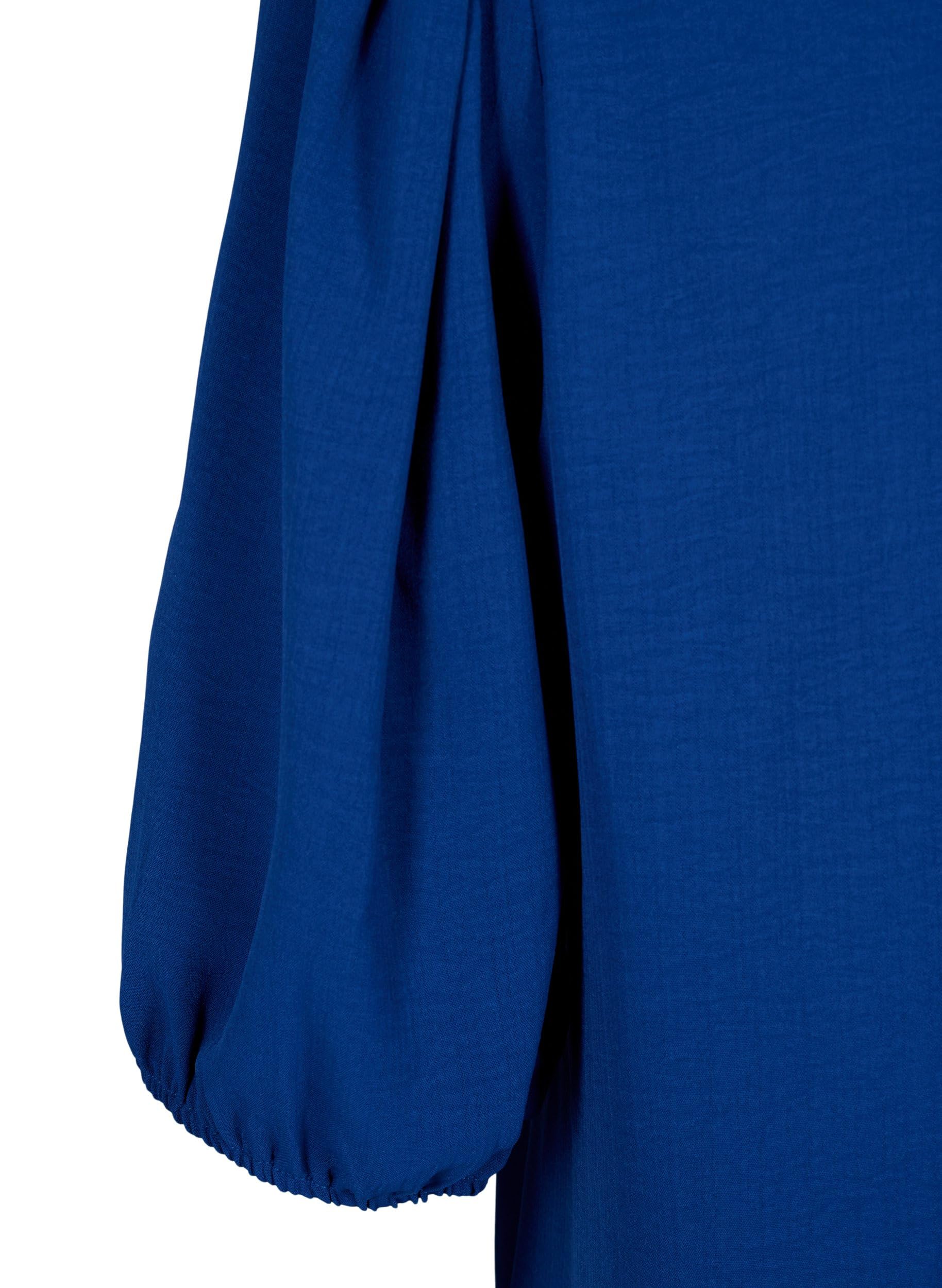 Zizzi Schleifen-Bluse Damen kurzarm Rundhals große Größen