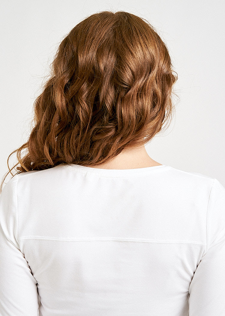 Wijld Maya Damen Langarmshirt Bright White Lyocell