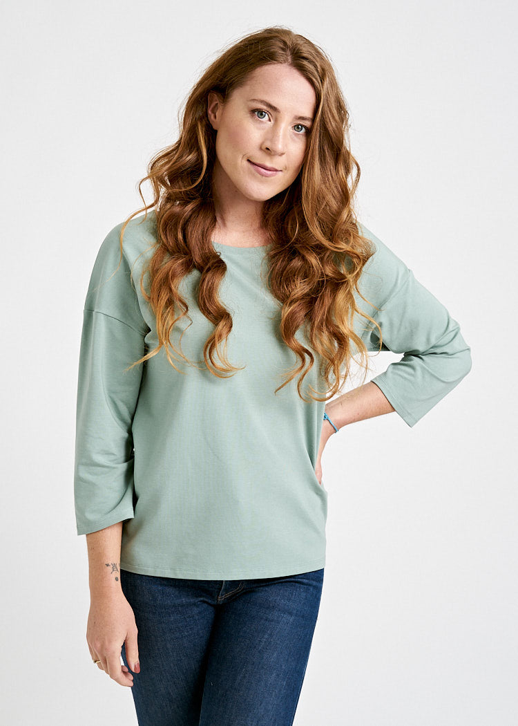 Wijld Green Bay Damen Langarmshirt aus Holz 3/4 Arm