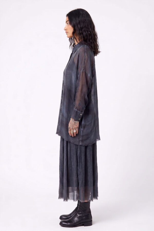 Sanctamuerte Camicie Boxy Bluse Viskose-Seide oversize