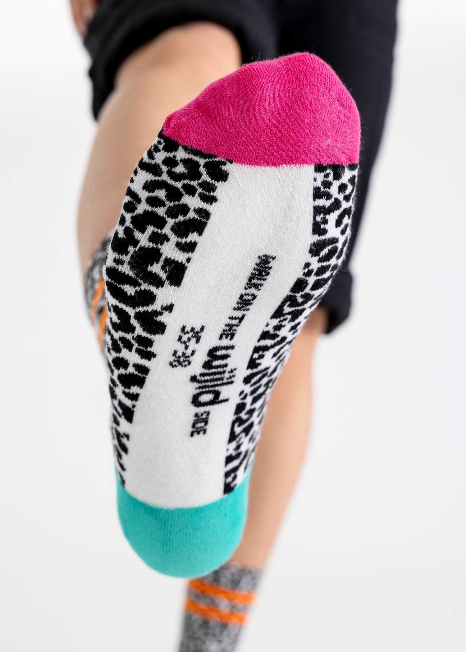 Wijld Woodsocks Tennissocken Leo Multi Color Lyocell