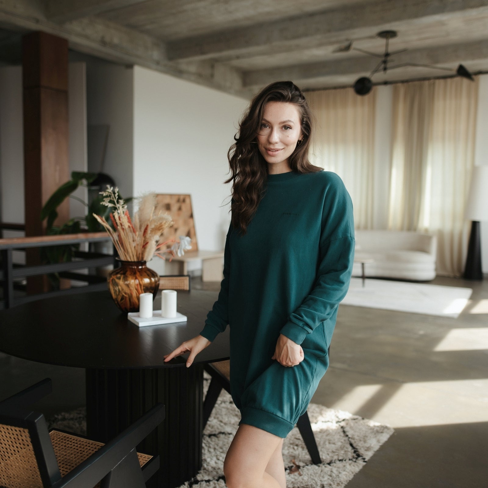 NORDLICHT Malin Sweat Kleid Bio-Baumwolle Lässig