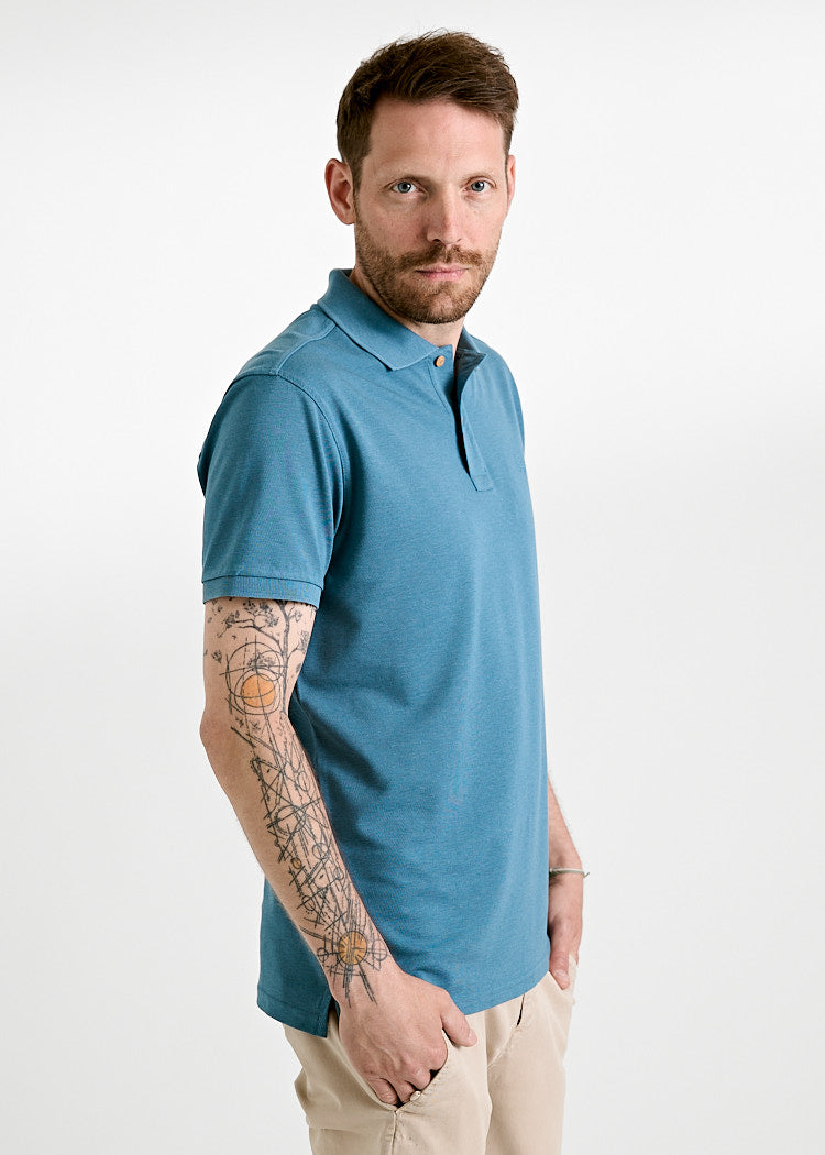 Wijld Paul Blue Stone Herren Polo-Shirt Bio
