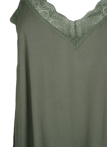 Zizzi T-Shirts & Tops Singlet Top Viskose Spitze V-Ausschnitt