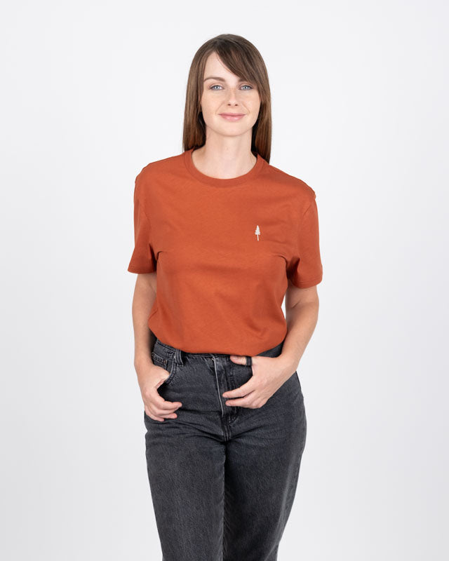 NIKIN TreeShirt Brick T-Shirt Ziegelrot Bio-Baumwolle Unisex