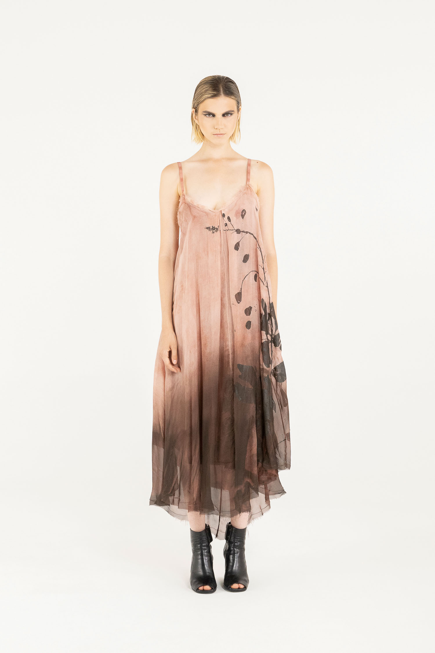 Sanctamuerte Abiti Sottoveste Kleid Viskose Blumen
