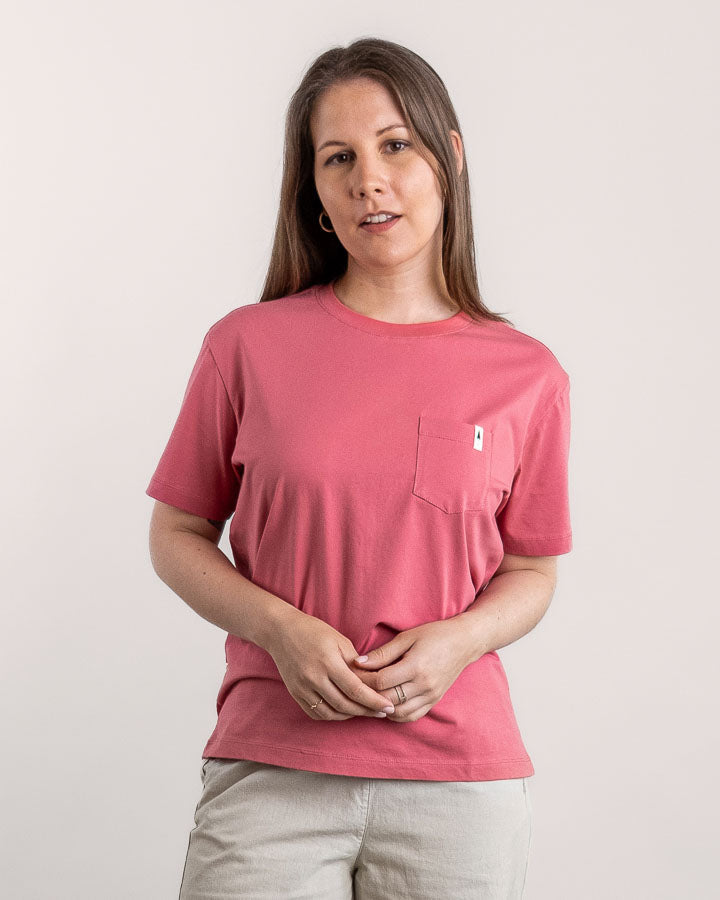 NIKIN TreeShirt Pocket Mono Relaxed T-Shirt Damen Wild Berry