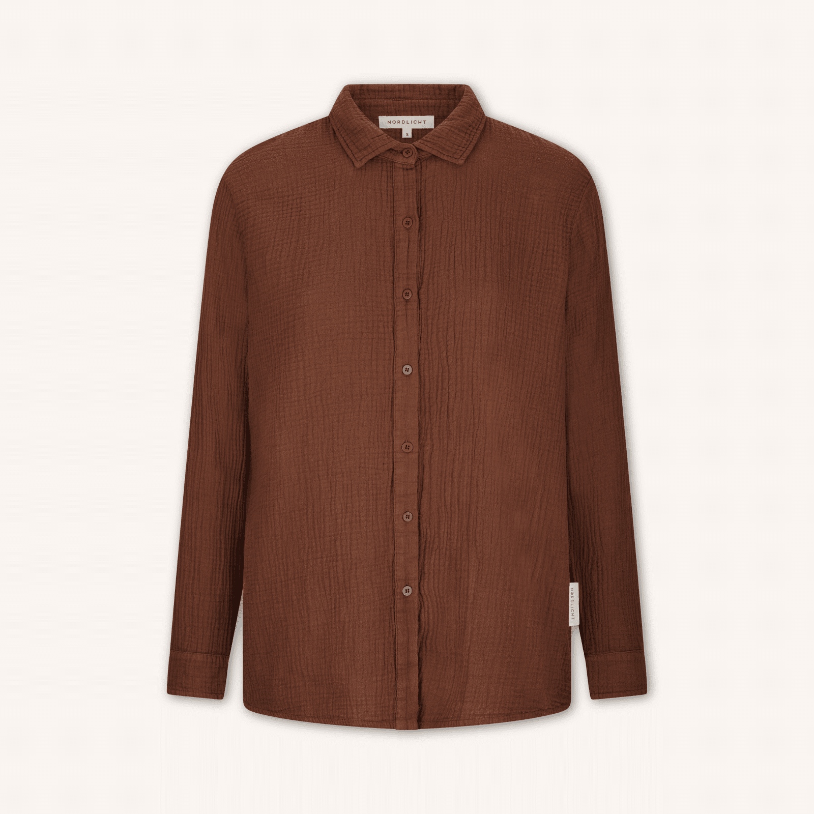 NORDLICHT Fenja Musselin Bluse Damen braun Bio