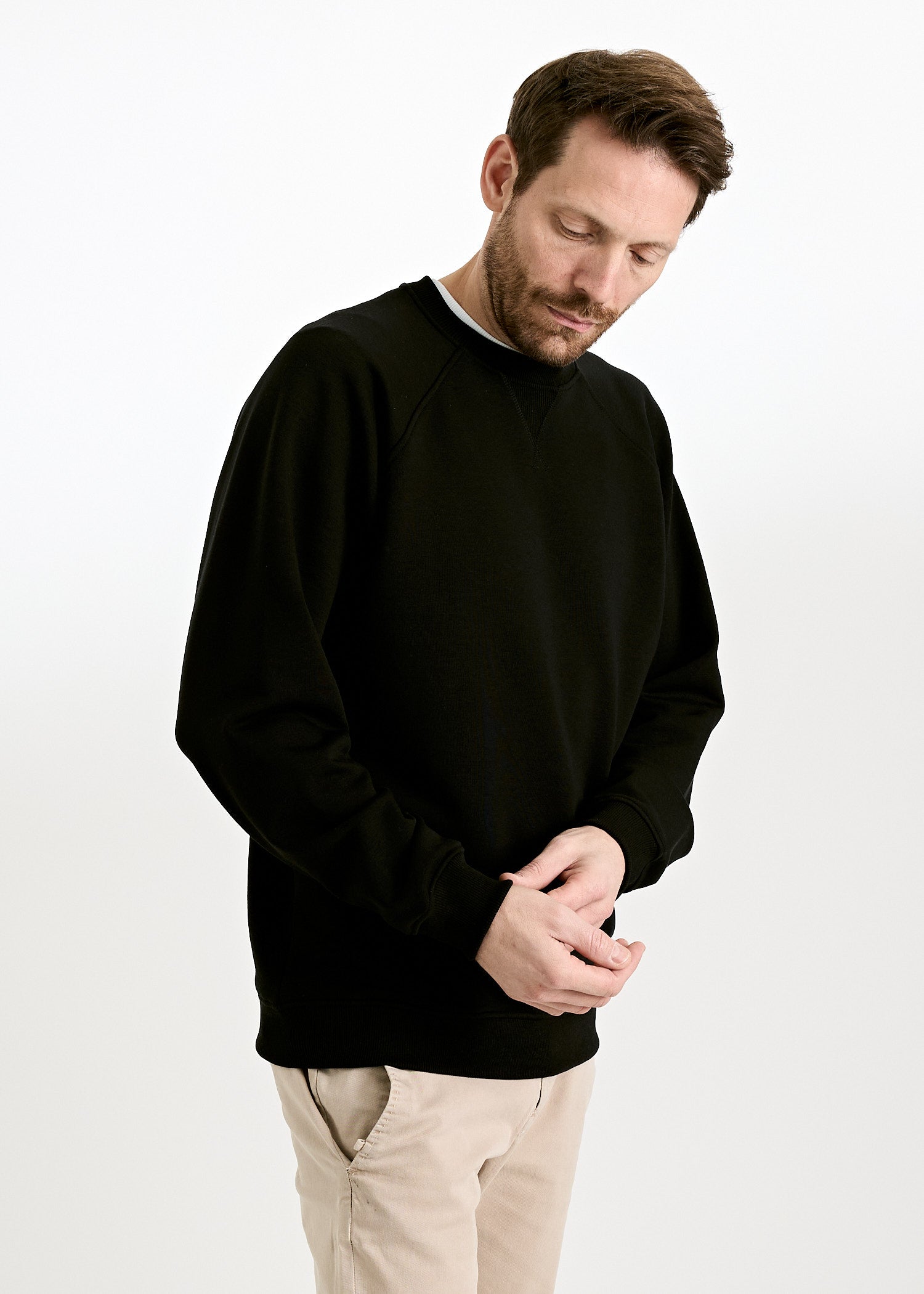 Wijld Sweater Edmund Herren Pullover Black Lyocell