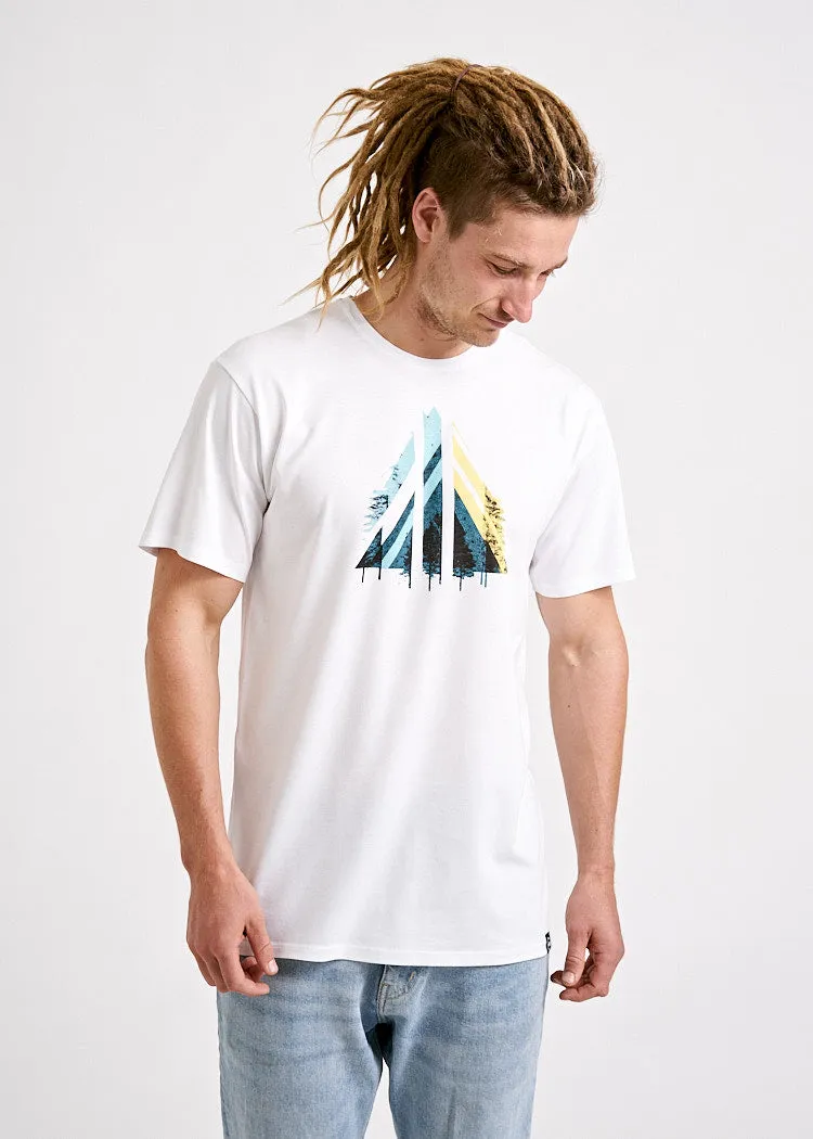 Wijld Woodshirt Timo Herren T-Shirt Triangle Weiss Lyocell