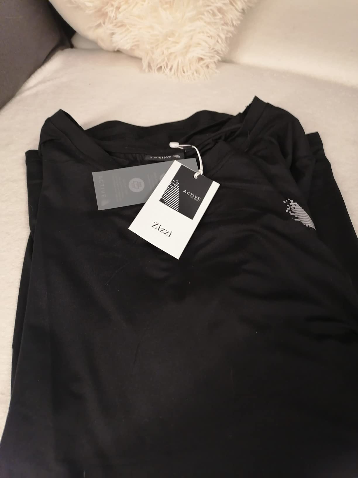 Zizzi Activewear Trainingstop 3/4 Ärmel Rundhals locker