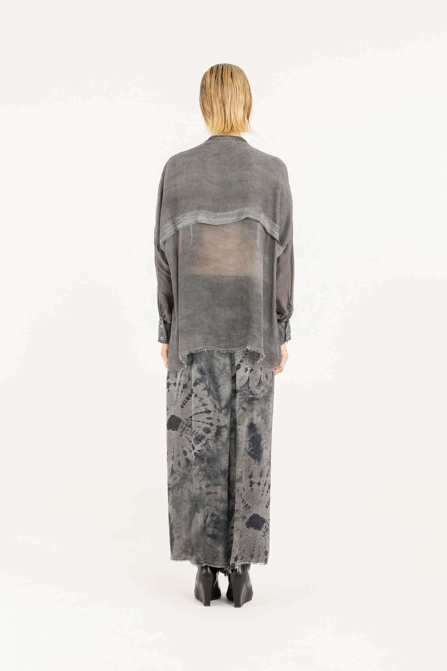 Sanctamuerte Camicie Camicia Boxy Over Bluse Viskose-Seide