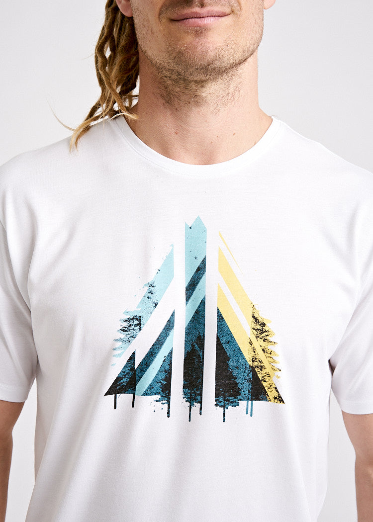 Wijld Woodshirt Timo Herren T-Shirt Triangle Weiss Lyocell