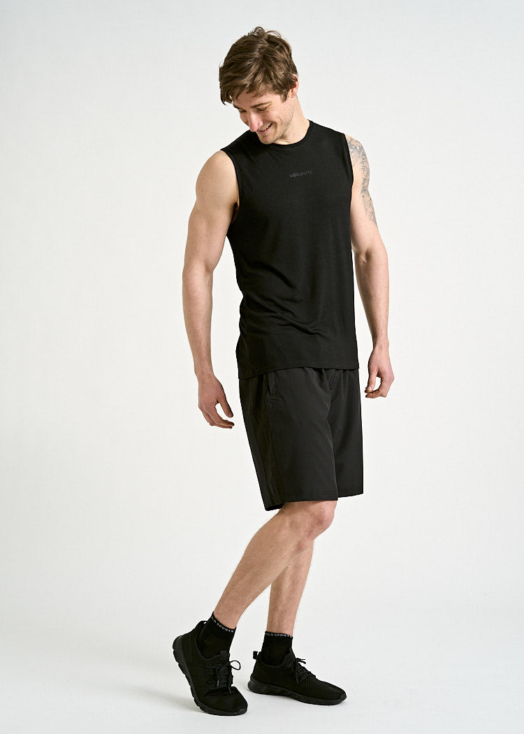 Wijld T-Shirts & Tops Sportshirt Arian Sleeveless Schwarz Herren