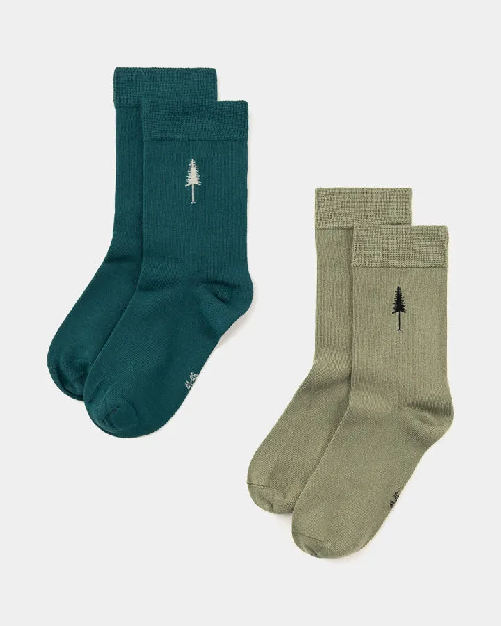 NIKIN TreeSocks Standard Socken 2er Pickle-Teal Tencel