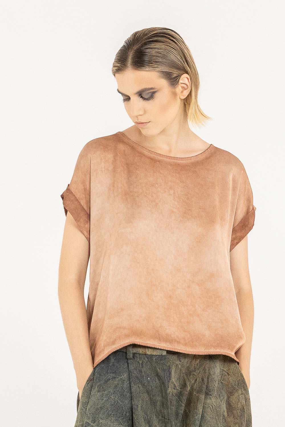 Sanctamuerte T-Shirt Tshirt Girocollo Shirt Viskose