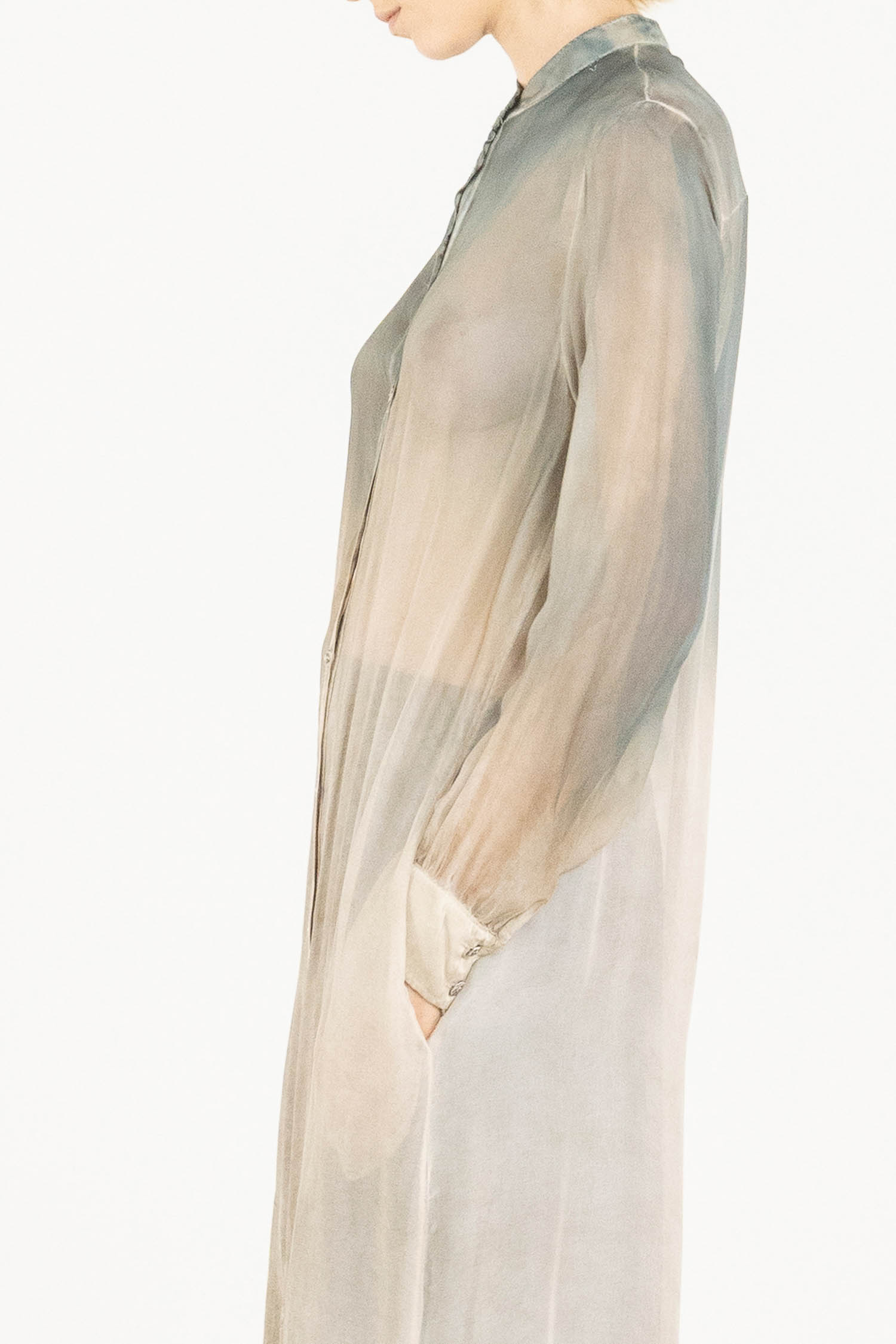 Sanctamuerte Abiti Chemisier Collo Coreano Hemdkleid Viskose
