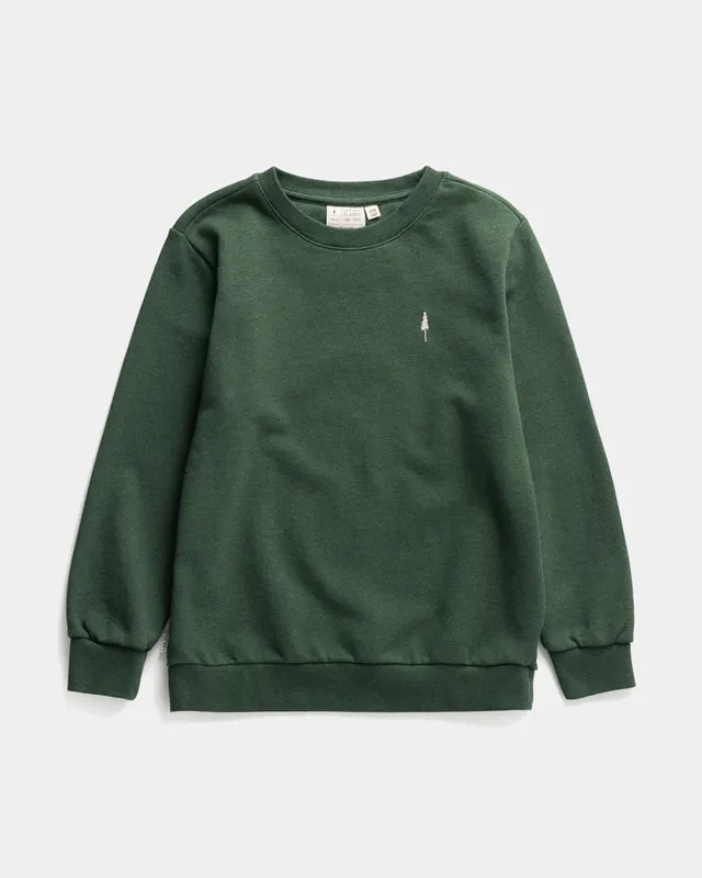 NIKIN TreeSweater Kids Pullover Olive Mel Bio-Baumwolle