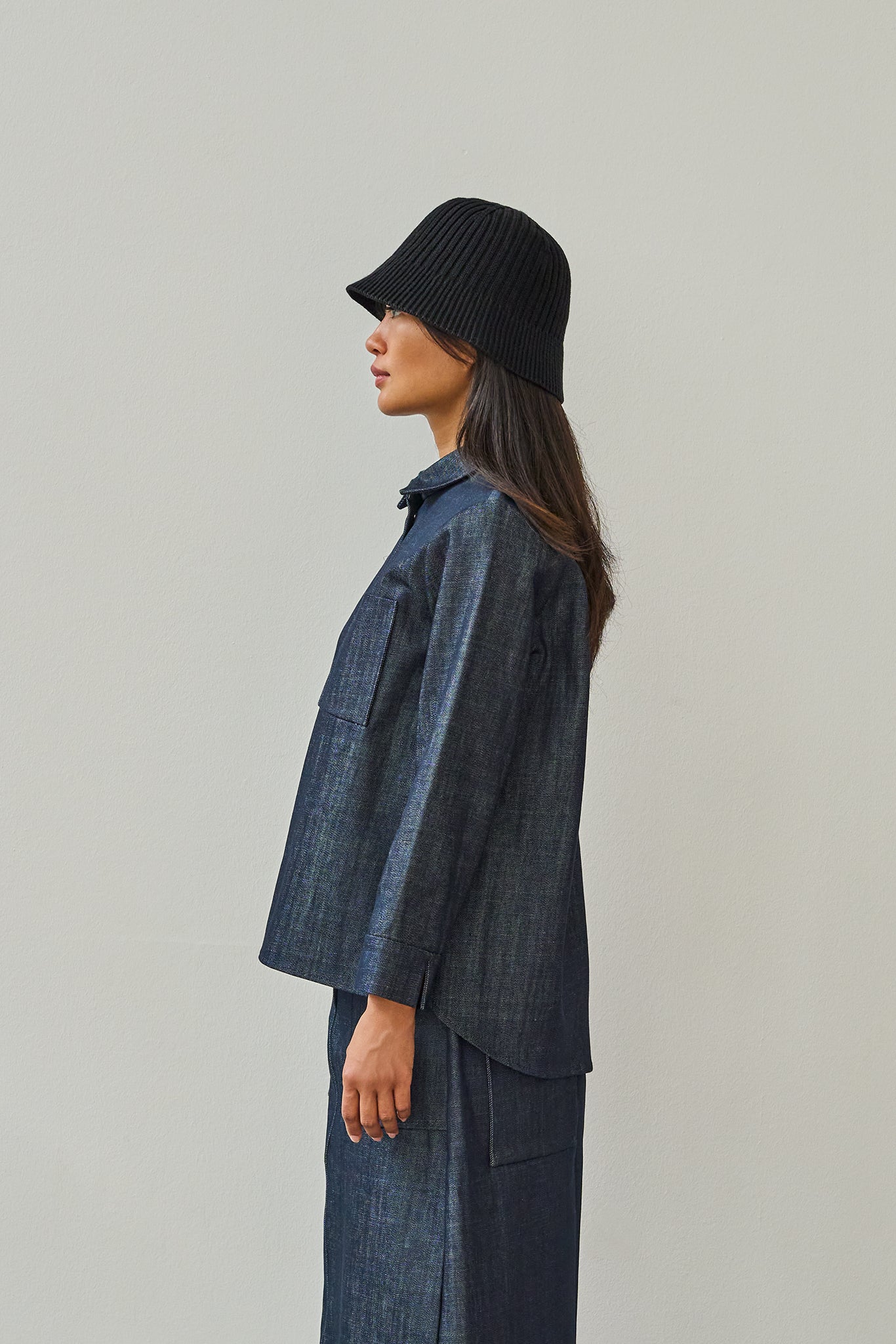 Christiane Strobel CARA Denim Overshirt Bio-Baumwolle Oversized