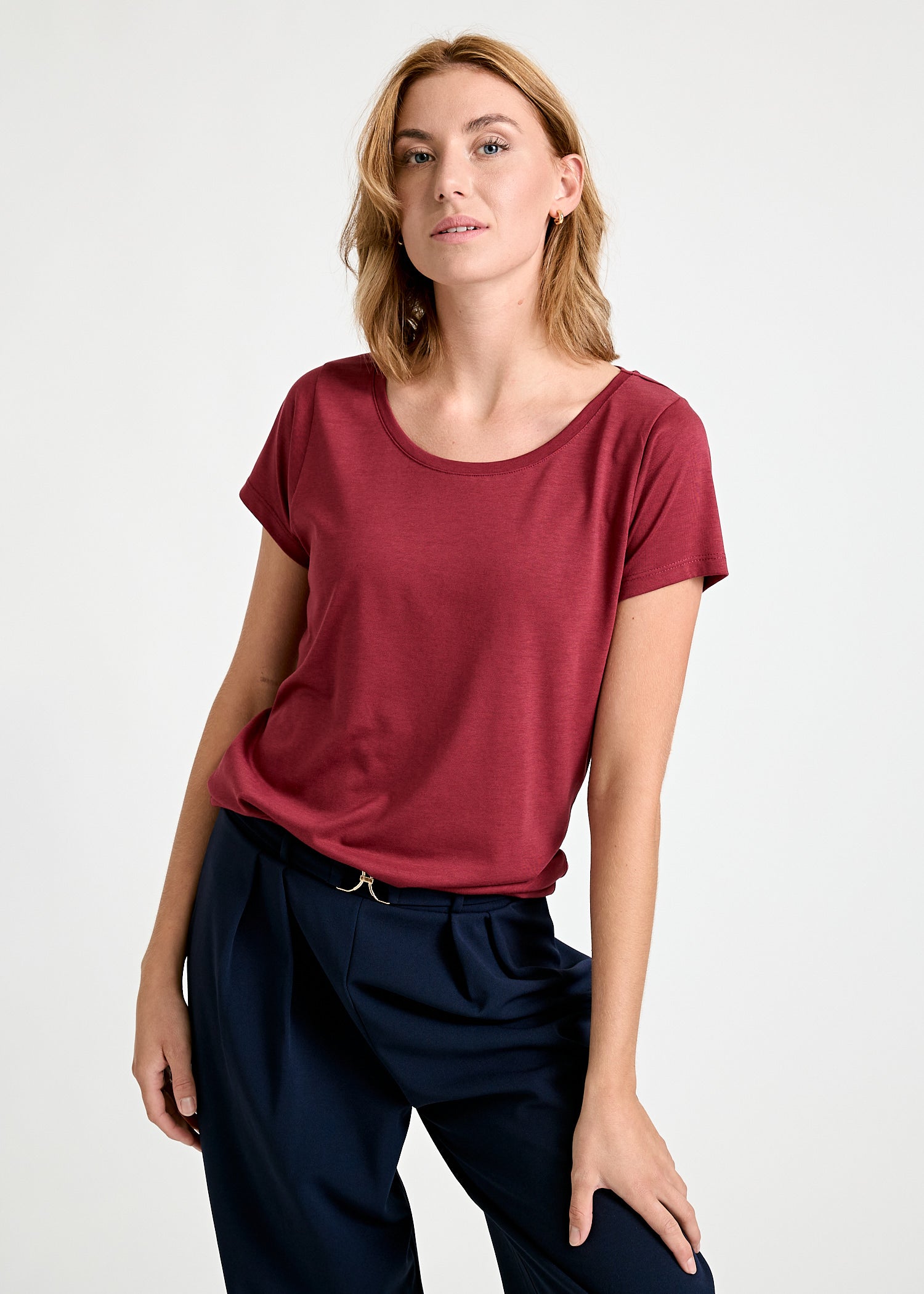 Wijld Lena WoodShirt Damen T-Shirt Tibetan Red Bio