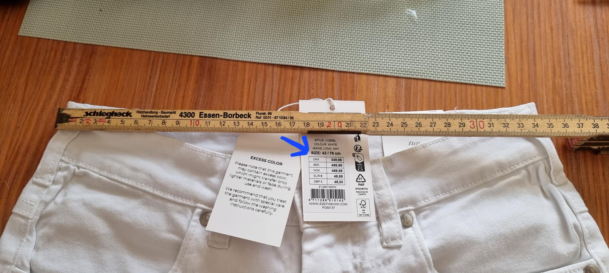 Zizzi Amy Skinny Jeans Damen große Größen 50/78cm High Waist