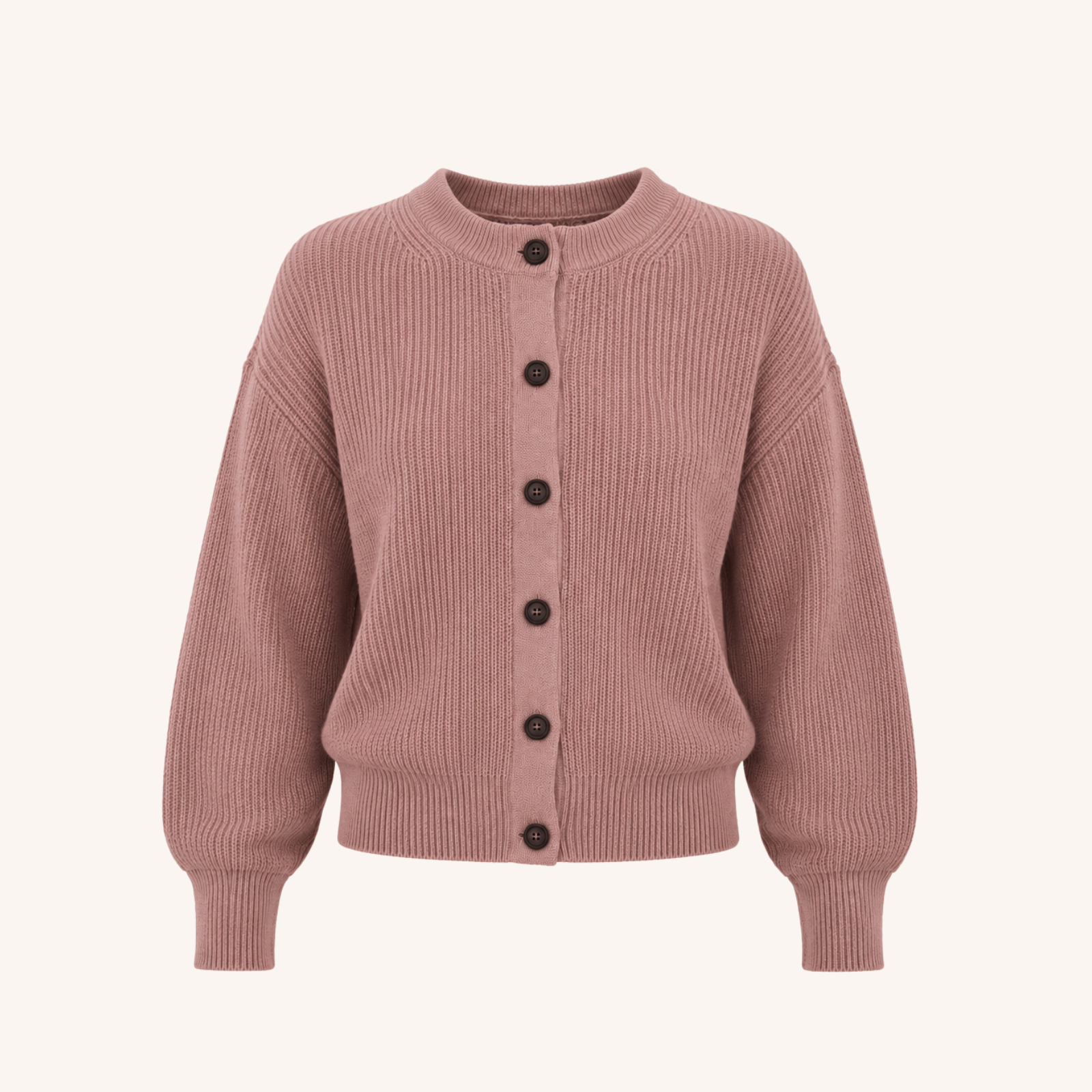 Nordlicht Romy Strickjacke Altrosa Baumwolle