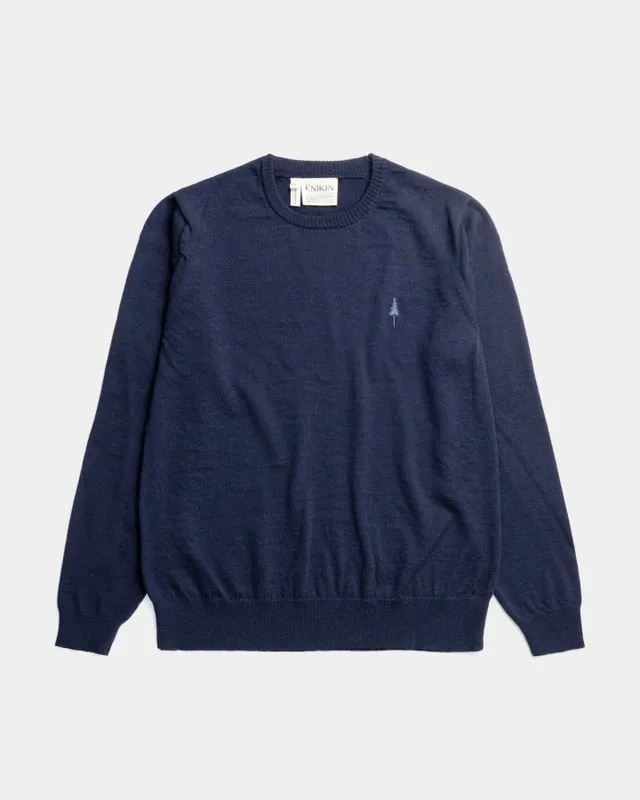 NIKIN TreePullover Merino Wool Damen Pullover Dunkelblau