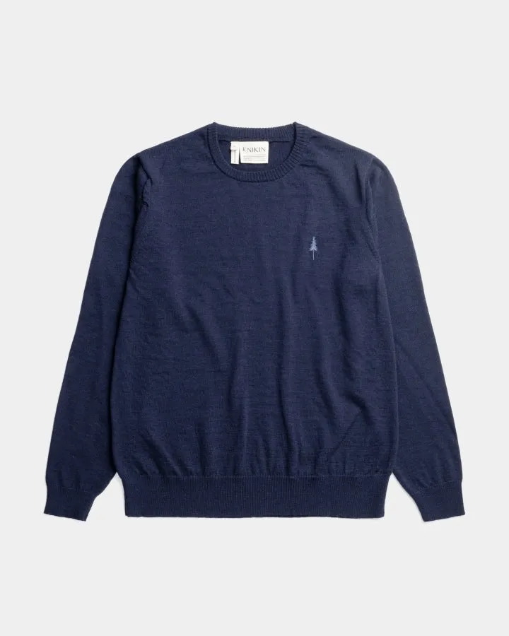 NIKIN TreePullover Merino Wool Damen Pullover Dunkelblau