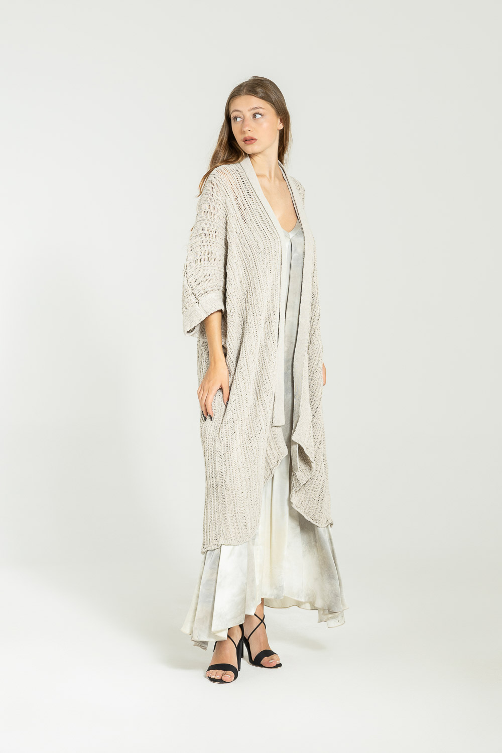 Sanctamuerte Maglieria Cardigan Lungo Strickjacke Baumwolle