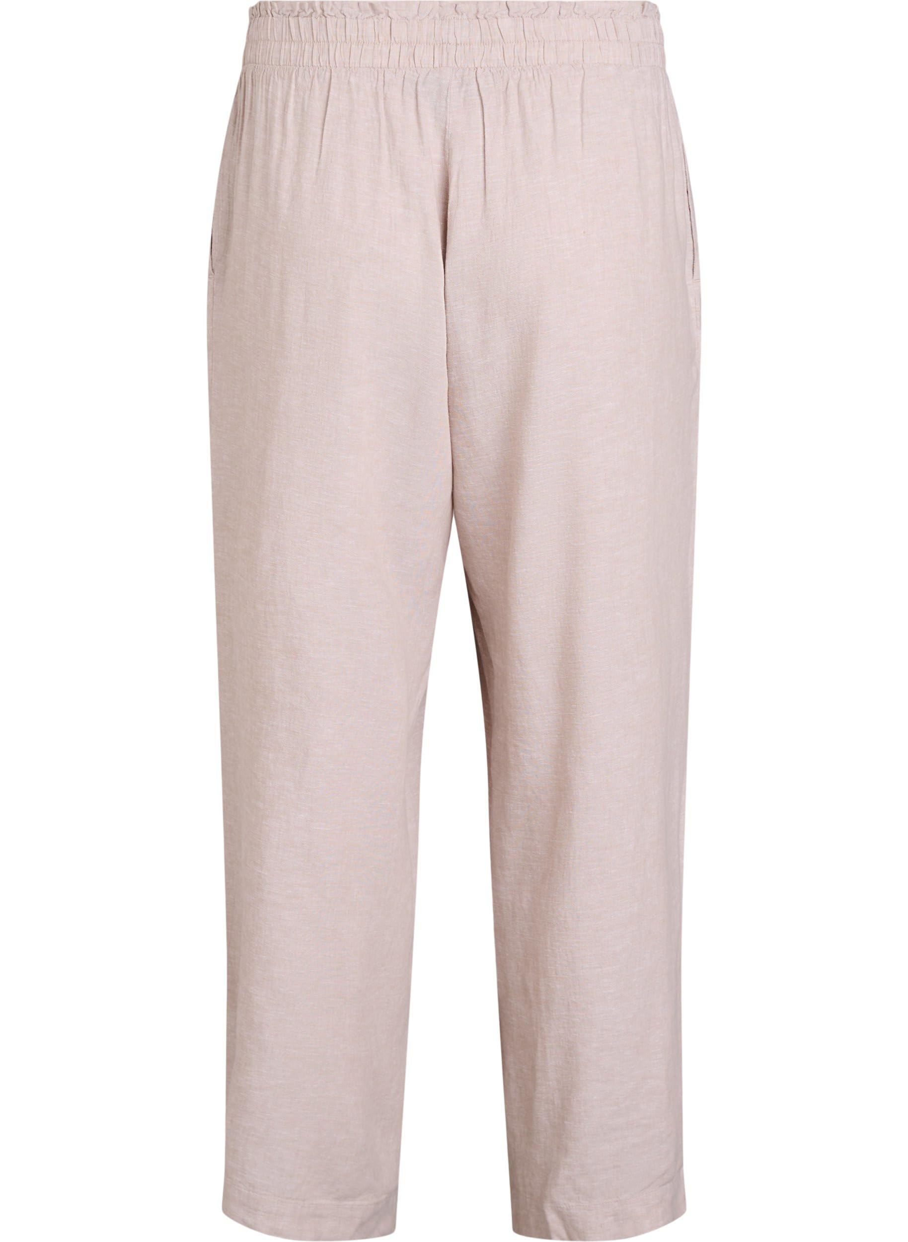 Zizzi Trousers Leinen Hose Viskose Große Größen 42-44