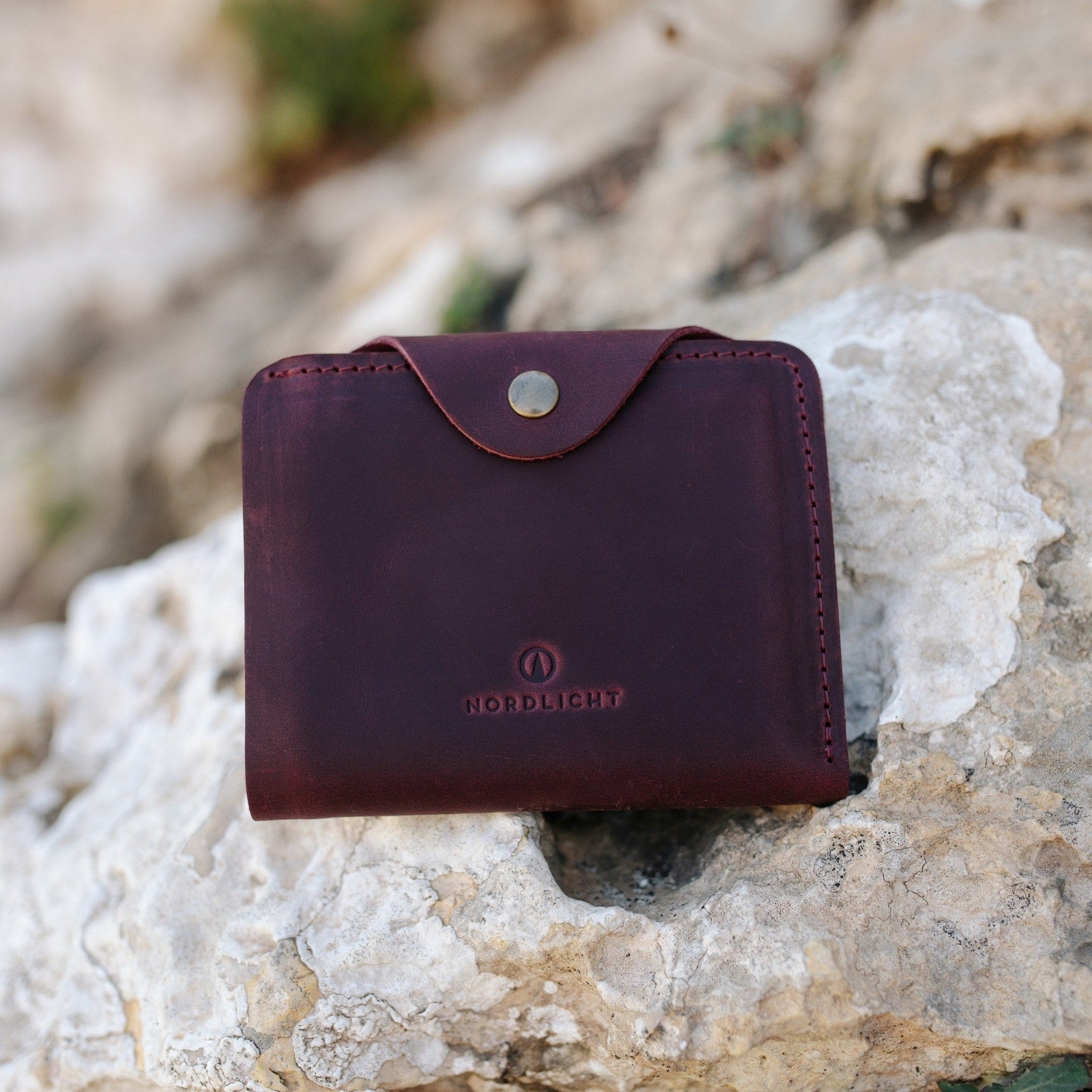 NORDLICHT Jenne XS Geldbeutel Bordeaux Rot Leder