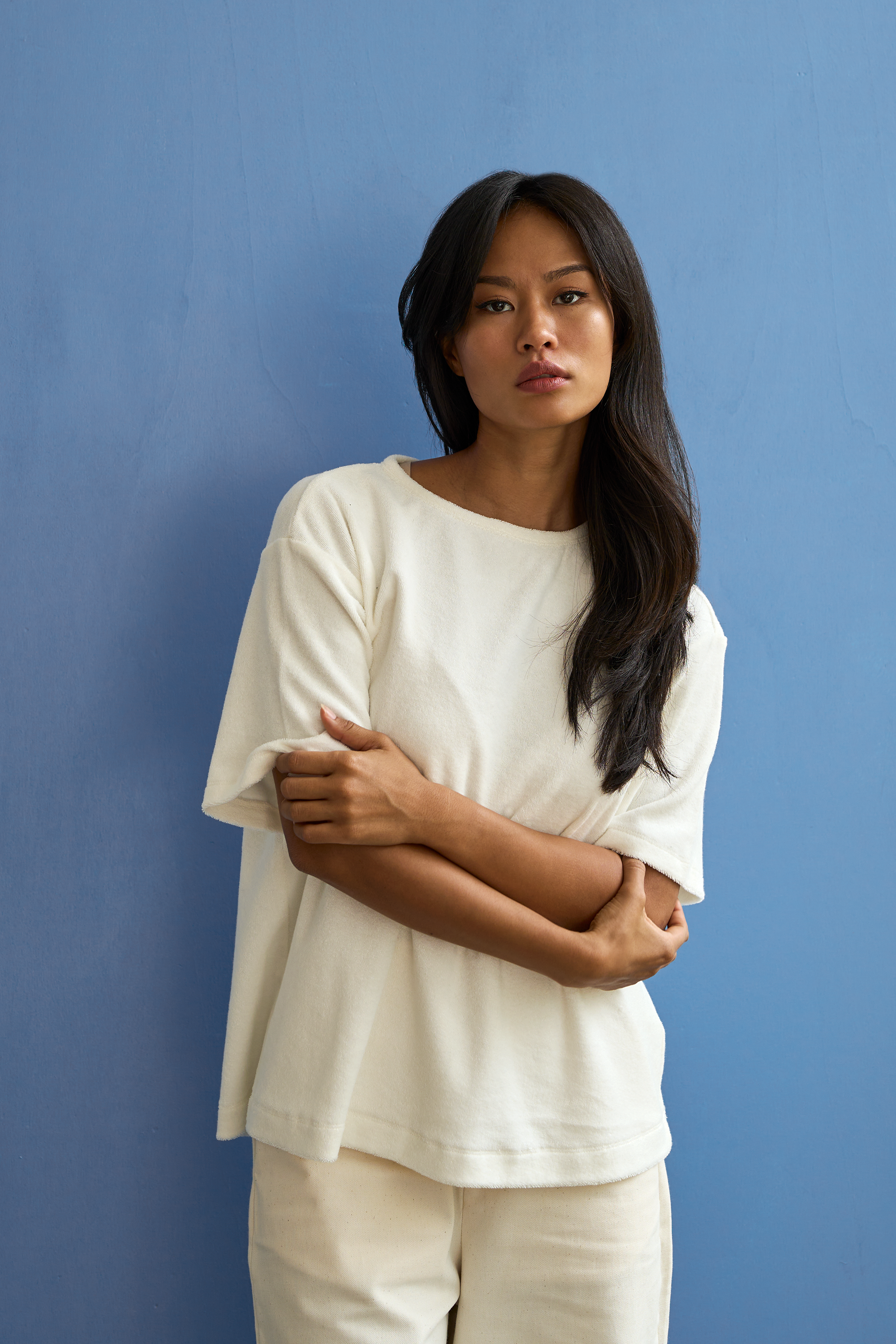 Christiane Strobel PALOMA T-Shirt Frottee Off-White
