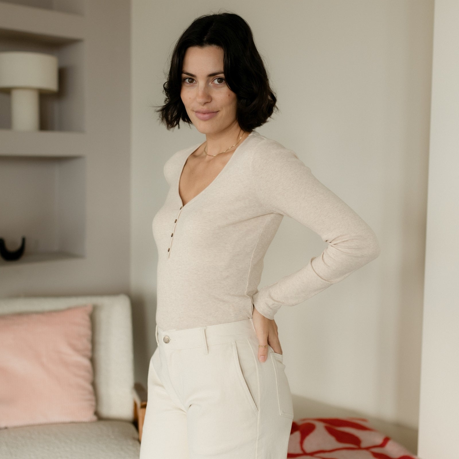 NORDLICHT Hedda Rippshirt Langarm Bio-Baumwolle