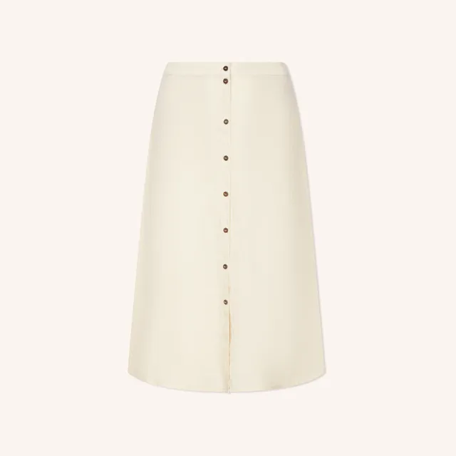 NORDLICHT Alia Leinenrock Midi 100% Leinen