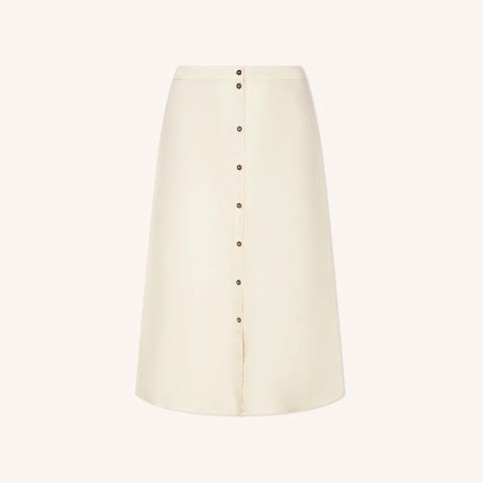 NORDLICHT Alia Leinenrock Midi 100% Leinen