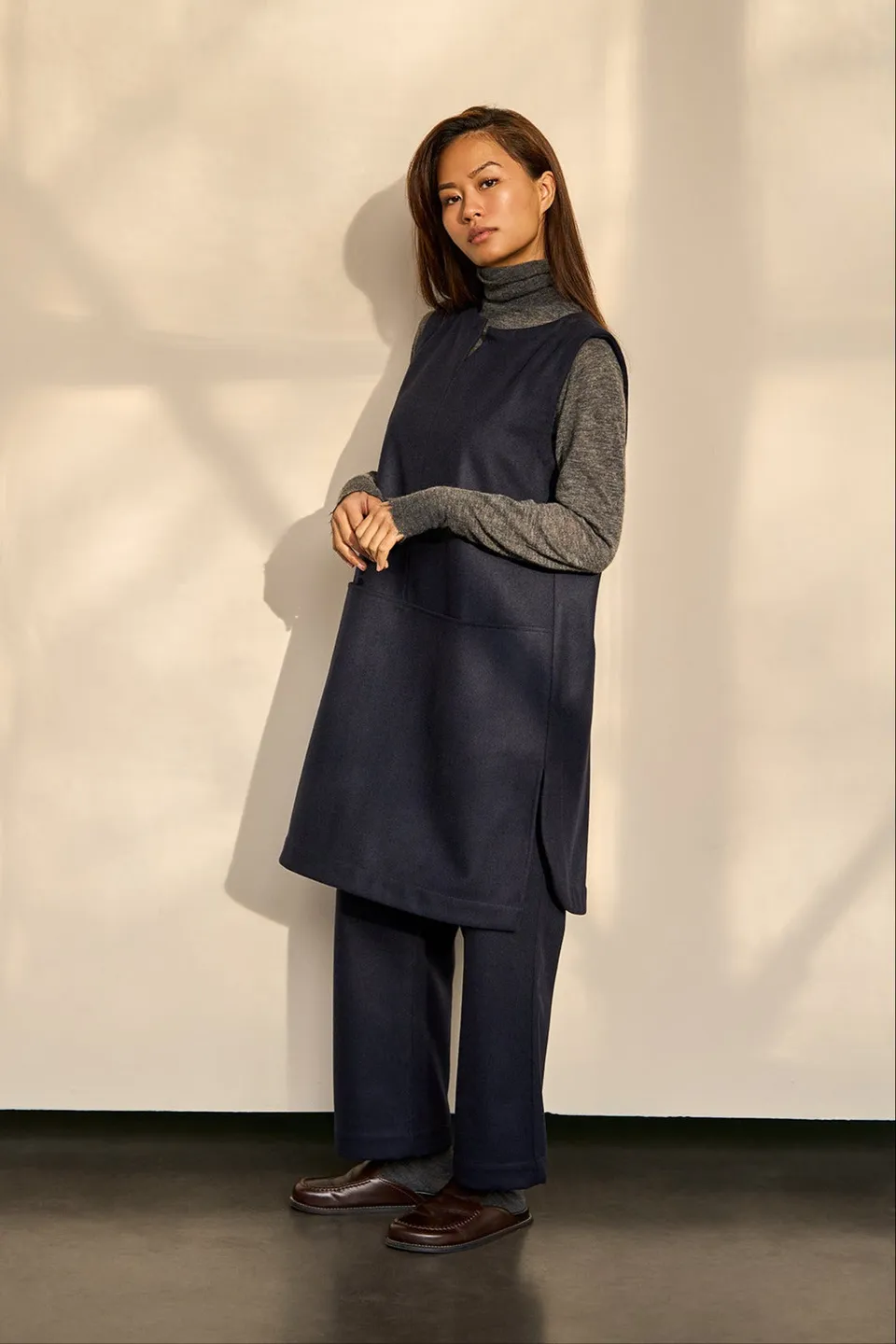 Christiane Strobel LINDA Westenkleid Wolle Knielang