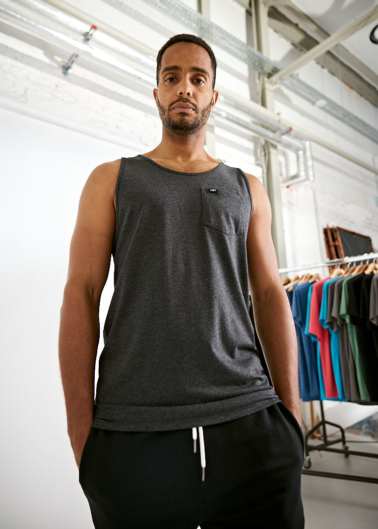 Wijld Tank Top Michel Top Herren Anthrazit Holz